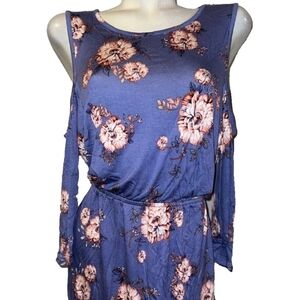 Pink Rose Lavender Floral Dress